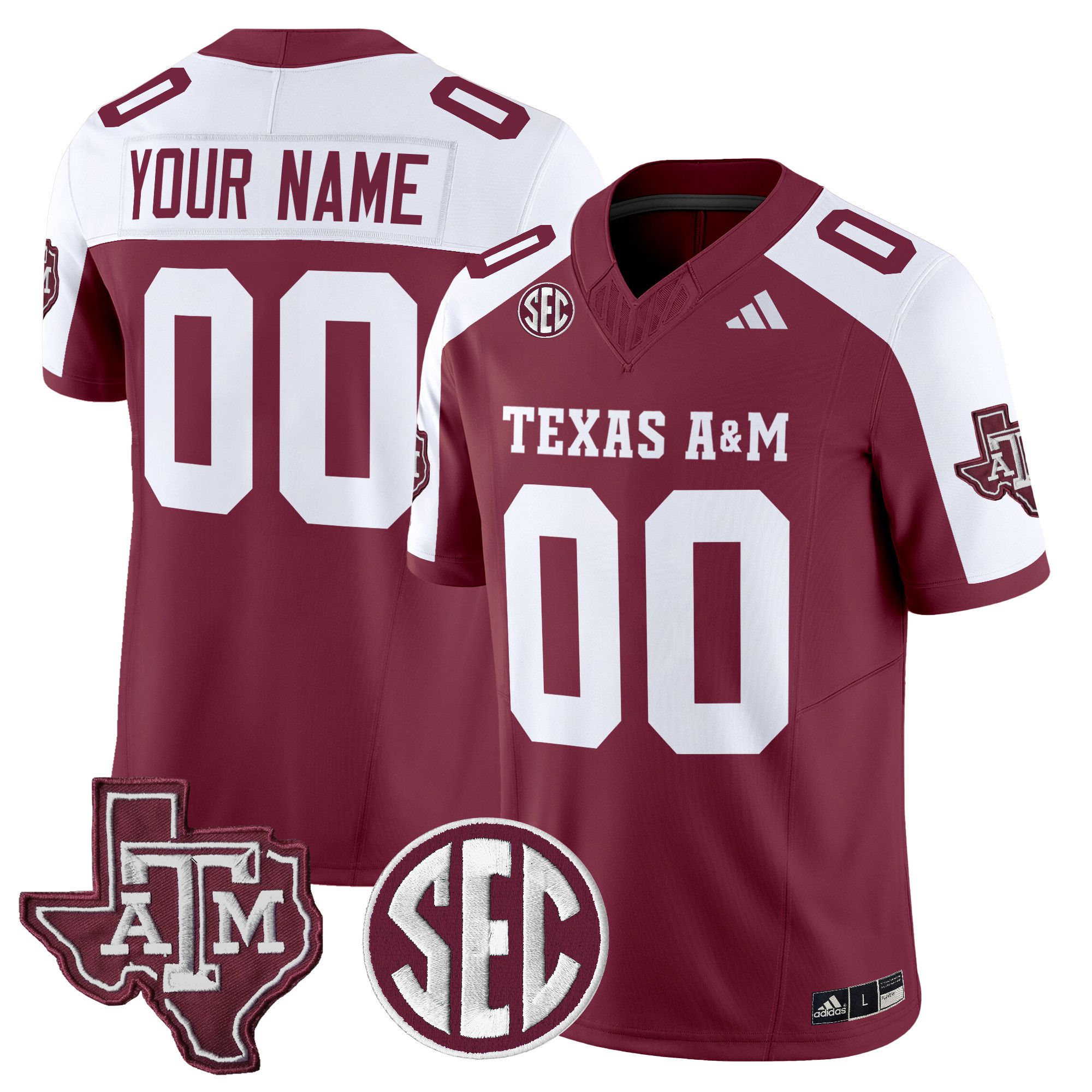 Men Texas A&M Aggies Red 2024 Vapor Limited Custom NCAA Jersey->customized ncaa jersey->Custom Jersey